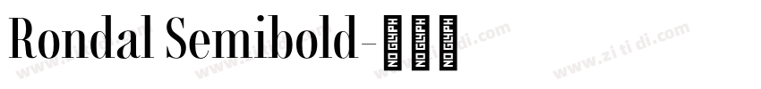 Rondal Semibold字体转换